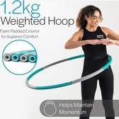 Gewogen en verstelbare schuim Hula Hoop - Word fit, fitness, oefening, sport, Pilates - Comfortabele antislip bekleding - 6.1 kg