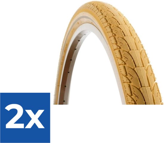 Dutch Perfect Tire No Puncture Reflex 28x2.00 (50-622) Crème - Pack économique 2 pièces