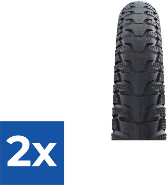 Schwalbe Buitenband - Energizer Plus Tour - 28 inch x 1.50 - Zwart Reflecterend - Voordeelverpakking 2 stuks