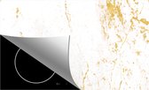 Inductie beschermer - Marmer Wit Goud - 80x52 cm - Kookplaat beschermer - Kookplaataccessoire - Steen - Keuken decoratie - Inductie protector - Werkbladbeschermer - Inductiebeschermer