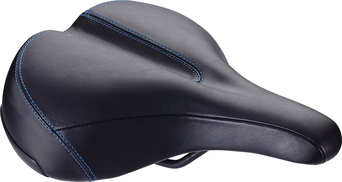 BBB Cycling ComfortPlus Relaxed Leather Fietszadel – Ontspannen Fietshouding Zadel – Leer Fietszadel – Zwart – BSD-103