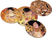 Onderzetters Gustav Klimt, set van 4 onderzetters in blik - kunst - kunstenaar