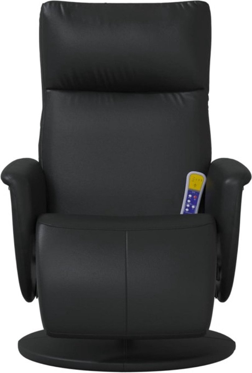 vidaXL Massagestoel Verstelbaar Kunstleer Zwart met - afbeelding 2