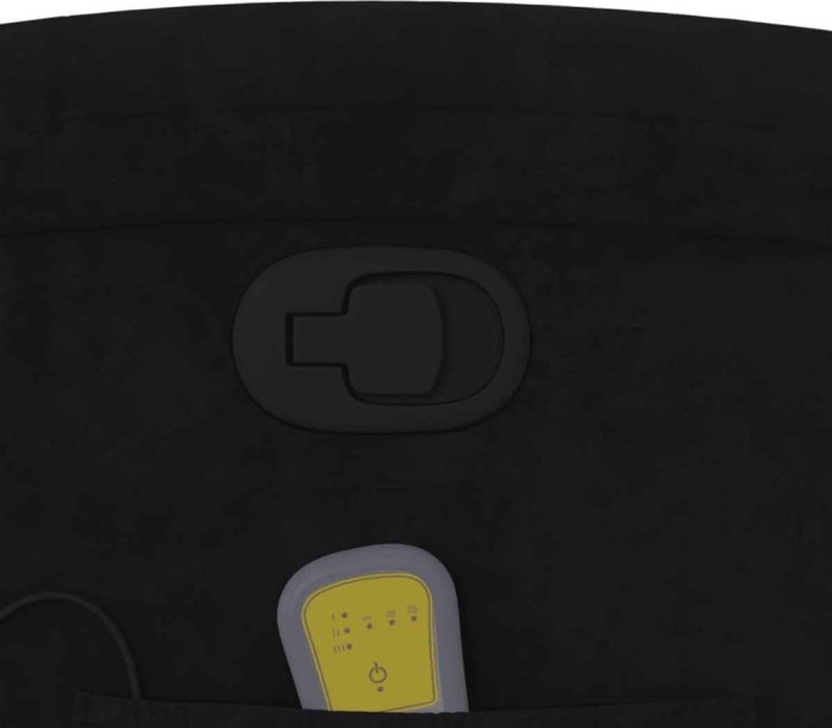 Afbeelding 3 van vidaXL Massagestoel Verstelbaar Fluweel Zwart