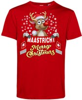 T-shirt kind Maastricht | Foute Kersttrui Dames Heren | Kerstcadeau | MVV supporter | Rood | maat 128