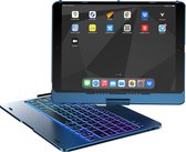 Accezz 360 Slim Keyboard Bookcase Geschikt voor de iPad 10.2 (2019/2020/2021) / Pro 10.5 - Donkerblauw
