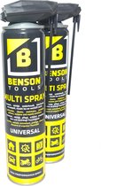2x Multi Spray Spuitbus Universeel 300 ml 2 way smeert reiniging onderhoud bescherming