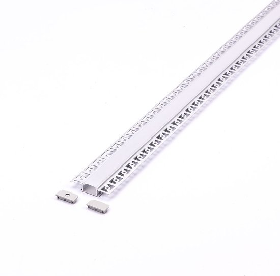 LED strip gips & stukadoor profiel, geschikt voor twee led-strips tot 27 mm,  2 x 200cm inclusief diffuser