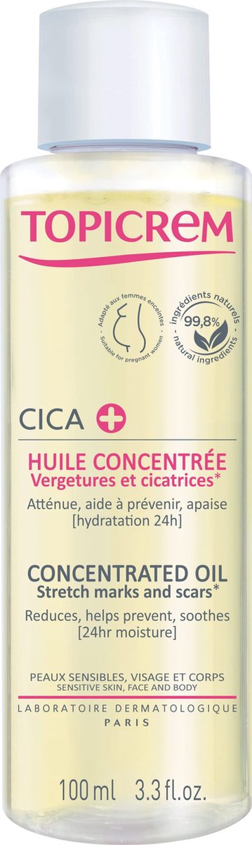 Topicrem CICA + Geconcentreerde Olie Voor Huidstriemen en Littekens 100 ml