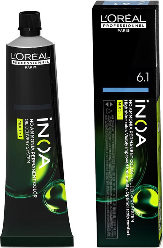 Permanent Dye L'Oreal Professionnel Paris Inoa Ammonia-free Nº 6.1 60 g