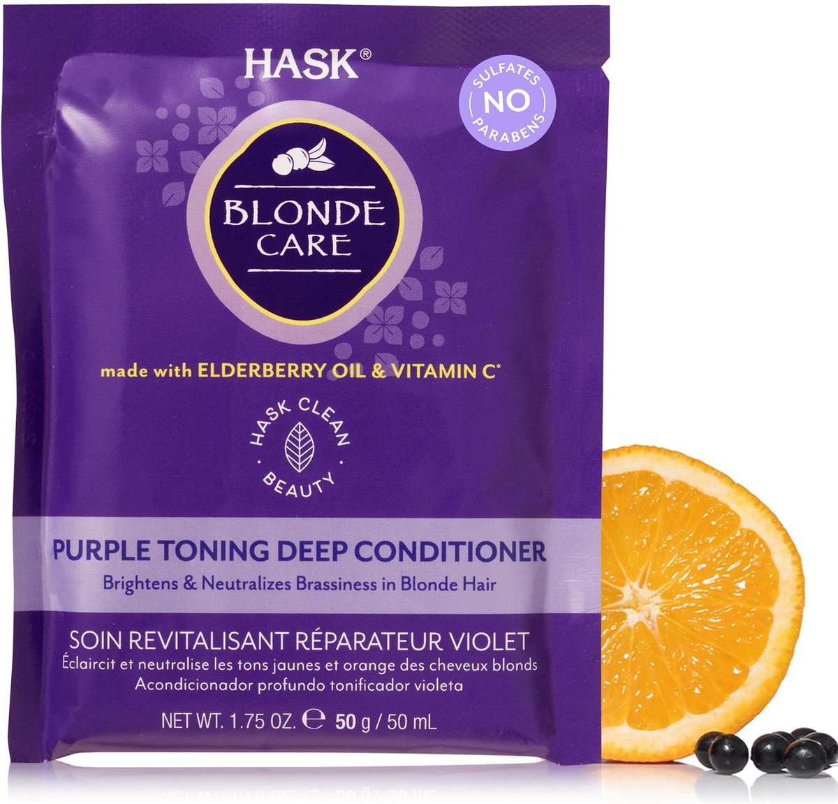 Kleurherstel Conditioner voor Blond Haar HASK Blonde Care 50 g