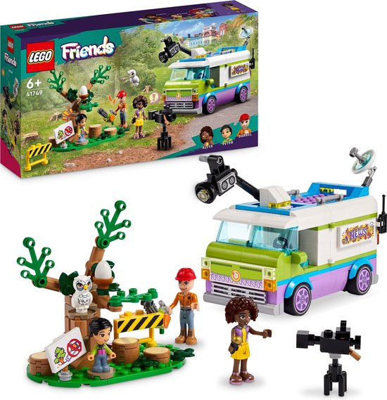 Foto: Lego friends nieuwsbusje dieren redden speelgoed voor 6 jaar oude kinderen 41749