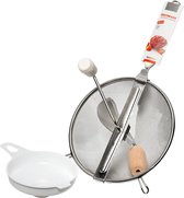 Behoud Set S- Keukenzeef en Behoud Trechter voor Jam, Mus of Pap - 20 cm Diameter - Bijzonder Gemakkelijk Schoonmaken (2 Stuks)