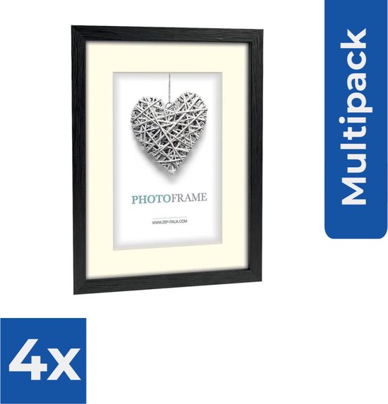 Goldbuch - Fotolijst Regent - Zwart - 20x30 cm (30x40 cm) - Fotolijst - Voordeelverpakking 4 stuks