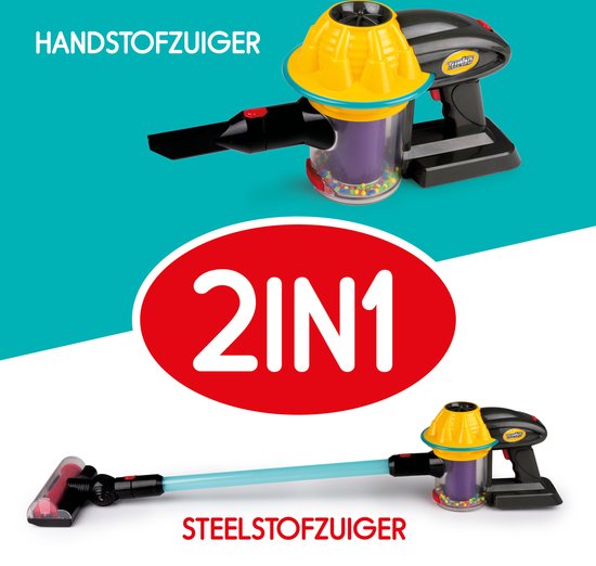 Eddy Toys Speelgoed Stofzuiger - Draadloze Steelstofzuiger - Voor Kinderen - Eddy Toys