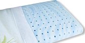 Oreiller de couchage ergonomique Scarnatti Argent - mousse viscogel - Oreiller - Support cervical - Oreiller avec housse lavable à l' Aloë Vera - 60 x 40 cm hauteur 14 cm