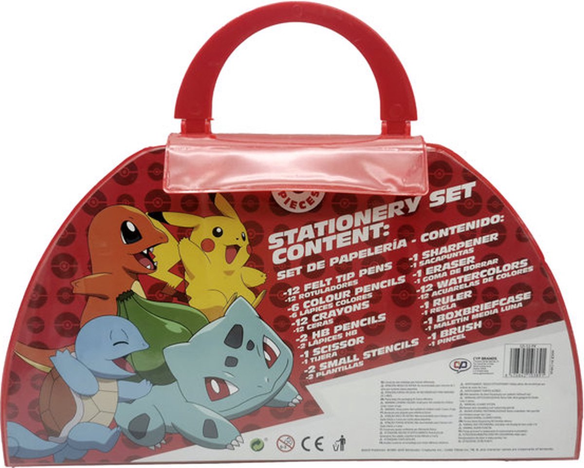 Pokémon Pokemon Tekendoos knutseldoos knutsel koffer Etui koffer 52 stuks