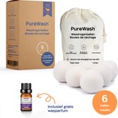 PureWash® Drogerballen 6 stuks incl. Wasparfum - Droogballen voor wasdroger - Wasbollen - Wasdrogerballen - Wasballen - Dryer Balls - Duurzaam - Droogtrommel