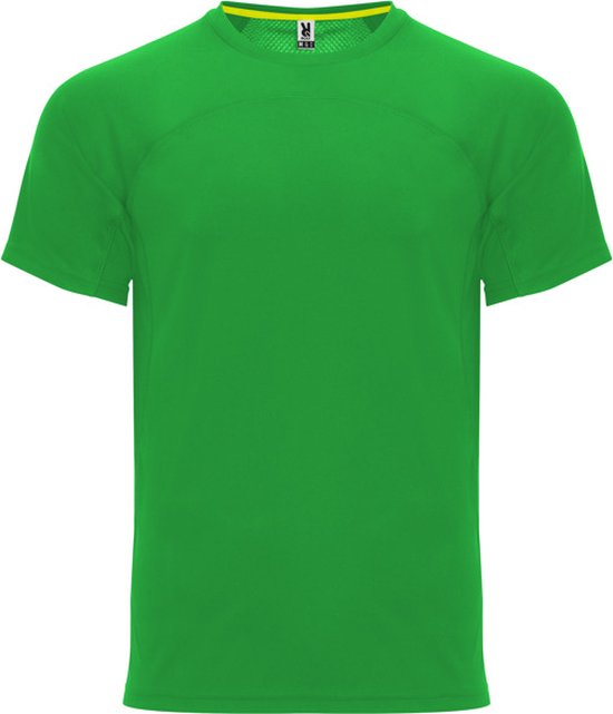 Varen Groen unisex snel drogend Premium sportshirt korte mouwen 'Monaco' merk Roly maat S