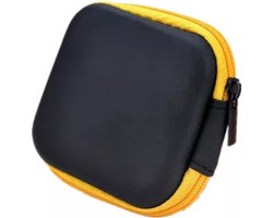 Oortjes opberg hoesje - Case - Etui - Organizer - Voor oordopjes en laadkabels - USB - Geel