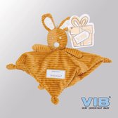 VIB- Doudou tête de lapin - Velours Côtelé Ocre