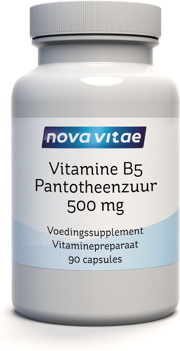 Goedkoopste Nova Vitae - Vitamine B5 - Pantotheenzuur - 500 mg - 90 capsules