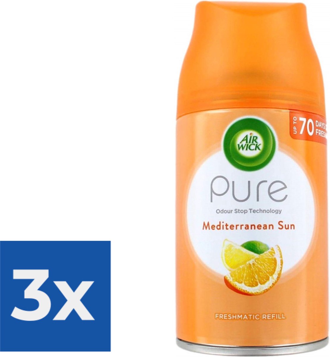 Airwick Luchtverfrisser Refill 250ml Pure Mediterranean Sun - Voordeelverpakking 3 stuks