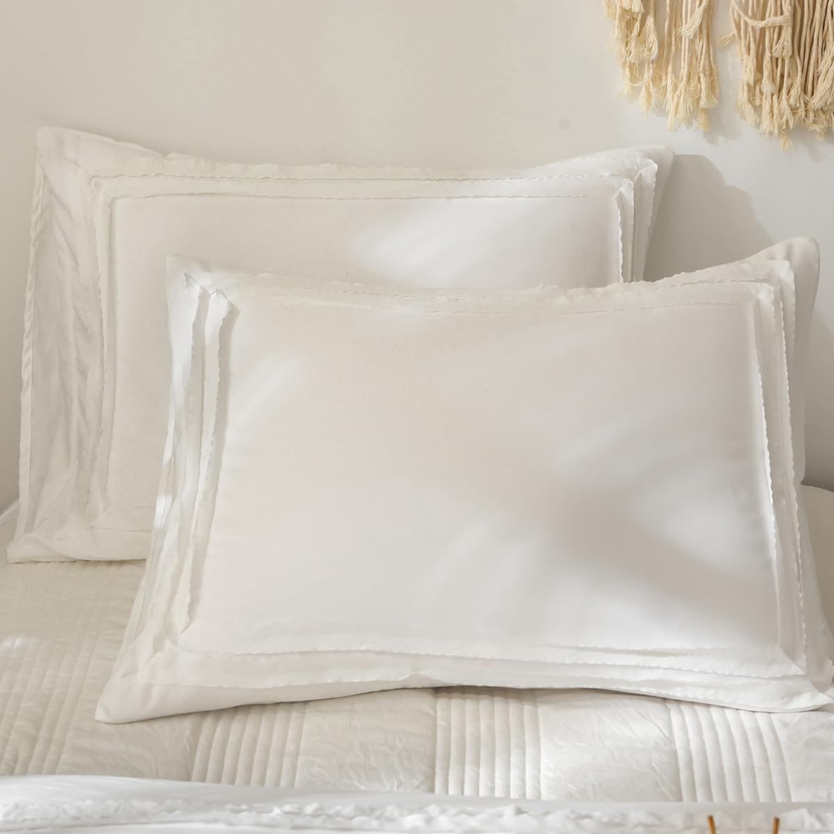 DXHOME Beige beddengoed, 135 x 200 cm, 4-delig, Boheems