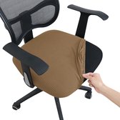 Enkele stoelhoes onderzijde bruin - Chair cover - Ralfos zitting Bureaustoelhoes - bureaustoel hoes - Hoes - Voor zitting - Waterafstotende stoelhoes - Stretch - Kantoor en thuisgebruik - Wasmachine bestendig
