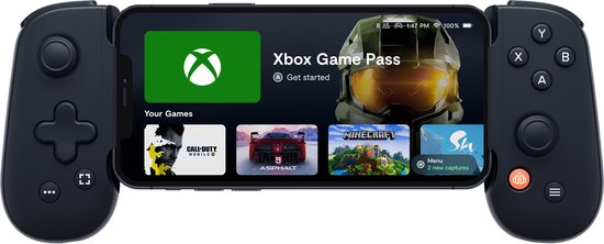 Backbone One (Lightning) - Mobiele controller voor iPhone - Zwart - 1 maand gratis Xbox Game Pass Ultimate inbegrepen