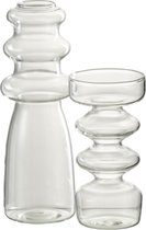 J-Line vaas Luna - glas - transparant - large