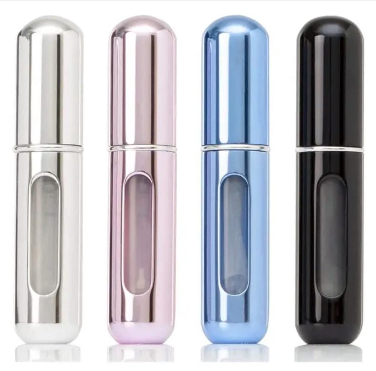 Mini hervulbare parfumflesje - Luxe - In prachtige kleuren - Lekvrij - Praktisch voor op reis - Klein voor handtas of broekzak - 5ml - Mini draagbare navulbare spray - Zeer gemakkelijk te vullen - met verstuiver - . ECOLOGISCH - 3 Rood/ R 33