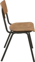 J-Line stoel- hout/metaal - bruin