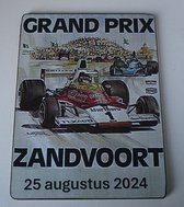 Houten tekstbordje Grand Prix Zandvoort 2024 - cadeau formule 1 - cadeau kerst - cadeau verjaardag