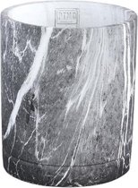 PTMD Bloempot Marmy - 17x17x20 cm - Cement - Zwart
