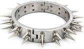 Heavy BDSM Spike halsband - RVS - Choker - Fetisj - SM - Slave - Vrouw
