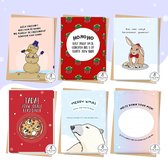Aime Jansje | Mauvaises cartes de Noël | 12 cartes simples (6x2) avec enveloppe + autocollant de cachetage | Cartes de Noël coquines | Cartes de Noël avec un clin d'oeil | Cartes de Noël drôles | Humour de cartes de Noël | Carte de Noël
