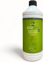 Ecodor EcoShield - 1 Liter - 1 op 5 concentraat - Luchtverfrisser voor de Afvalbak / GFT ontgeurder - stankverwijderaar - Vegan - Ecologisch - Ongeparfumeerd