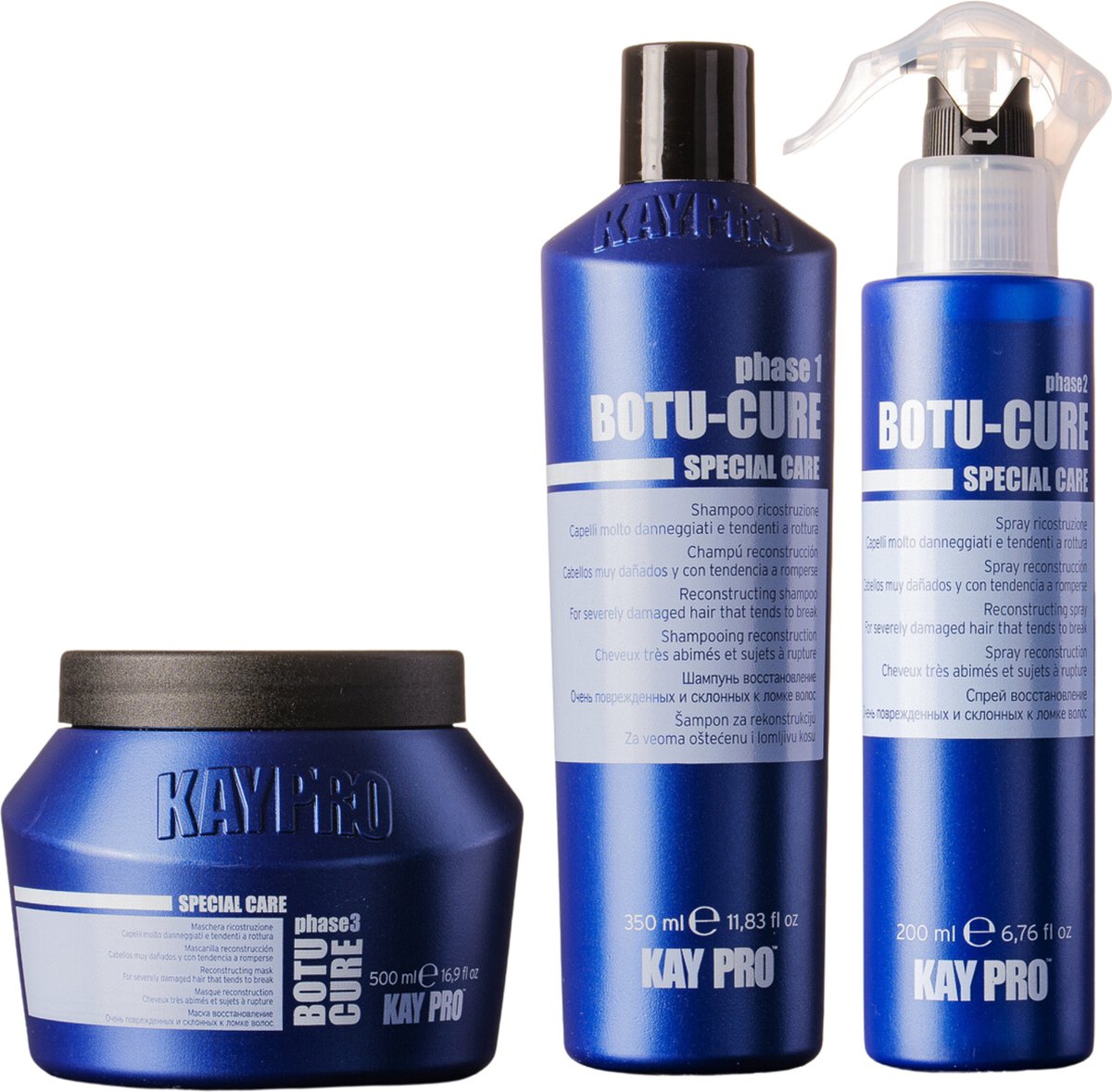 KayPro Botu-cure set shampoo 350ml & haarmasker 500ml & haarspray 200ml - bundel 