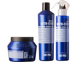 KayPro Botu-cure set shampoo 350ml & haarmasker 500ml & haarspray 200ml - bundel "botoxbehandeling" ideaal voor het herstellen en verzorgen van beschadigd haar - haarverzorging set - Geschenkset - Giftset - voordeelverpakking