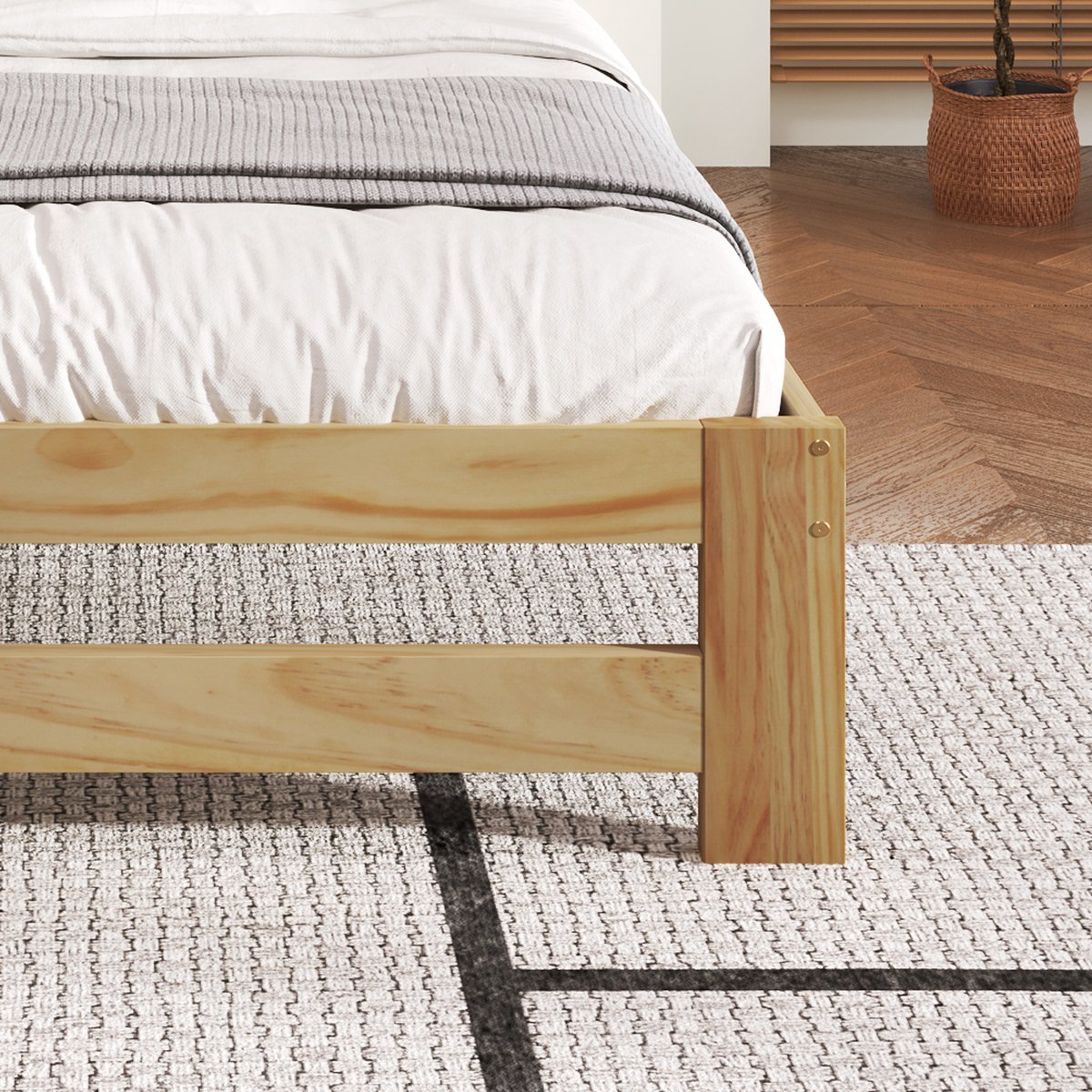 Steigerhouten bed 90 x 200cm Aanbieding