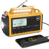 Radio Op Batterijen Voor Rampen - Radio Opwindbaar - Noodradio - Noodradio Solar Opwindbaar - Geel