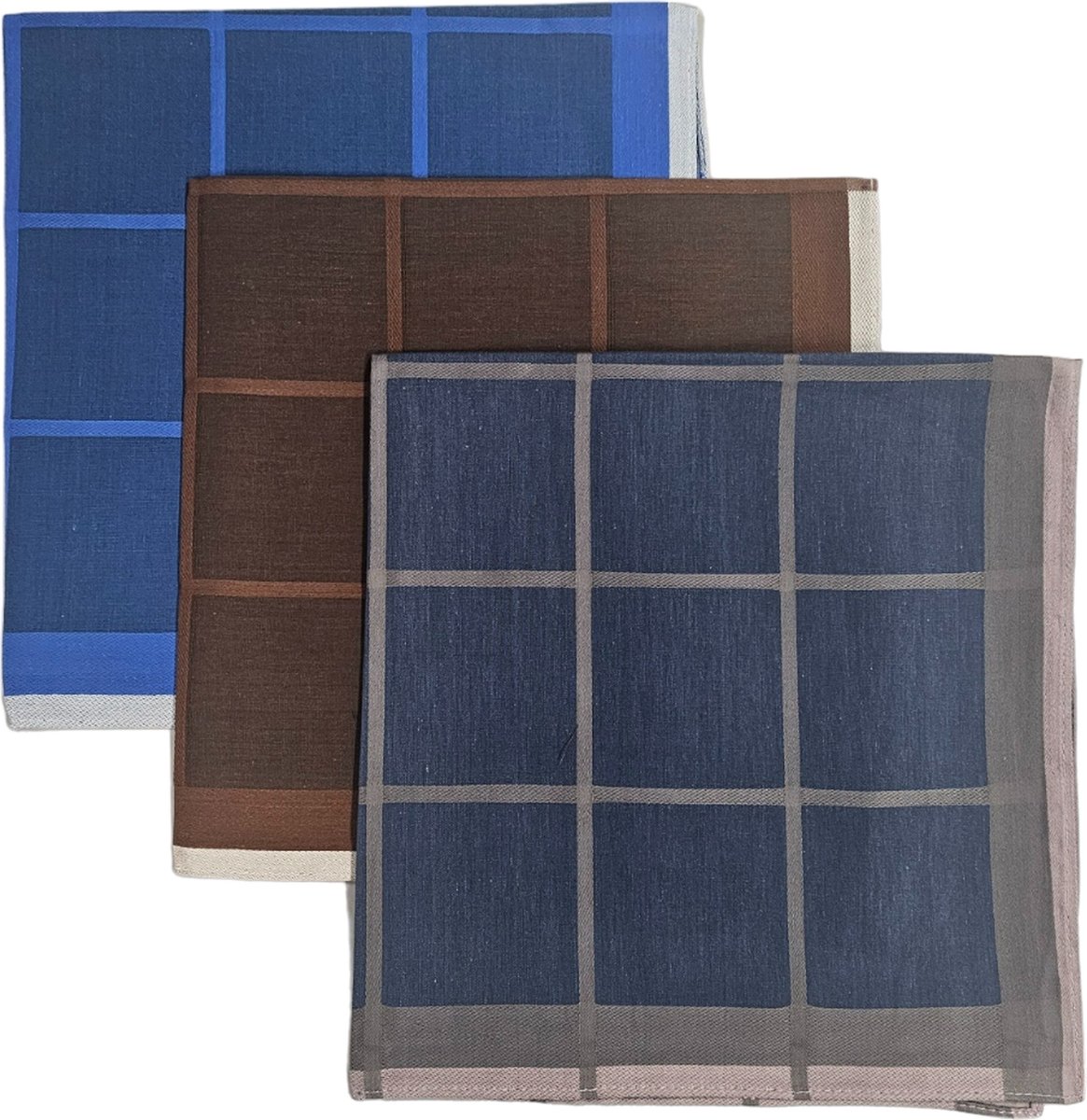 Goedkoopste Fako Fashion® - Heren Zakdoeken - Zakdoek - 100 Katoen - 40x40cm - Serie 15 - 3 Stuks