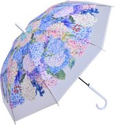 Paraplu Volwassenen 60 cm Wit Kunststof Hortensia