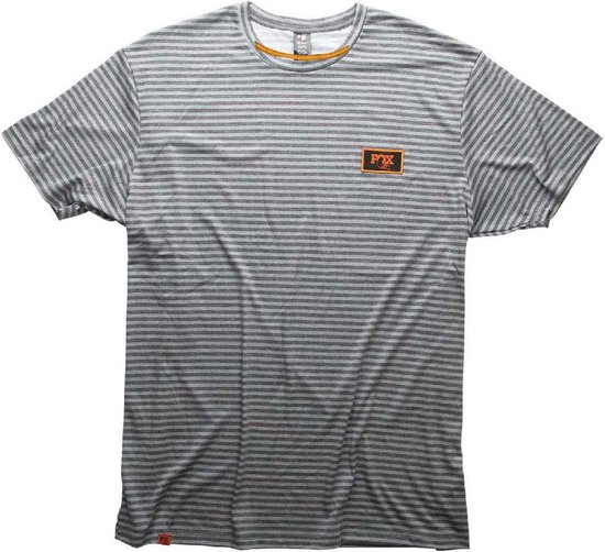 Fox Striped T-shirt Met Korte Mouwen Grijs XL Man