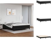 vidaXL Boxspringframe - Kunstleren Bedframe - 203x160x25cm - Zwart - Bed