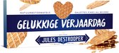 Jules Destrooper Natuurboterwafels koekjes in geschenkdoos - "Gelukkige verjaardag" - 100g