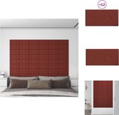 vidaXL Wandpaneel - Trendy - Decoratie - 30 x 15 cm - Duurzaam kunstleer - Warmte- en geluidsisolerend - Breed toepasbaar - DIY-ontwerp - 12 stuks - Wandpaneel