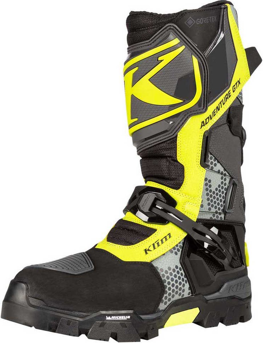 KLIM Adventure GTX Asphalt Hi-Vis Motorcycle Boots - Laars