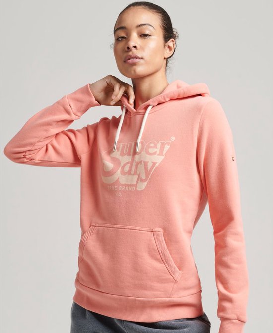 Superdry Vintage Shadow Hood Pull Femme - Rose - Taille XS